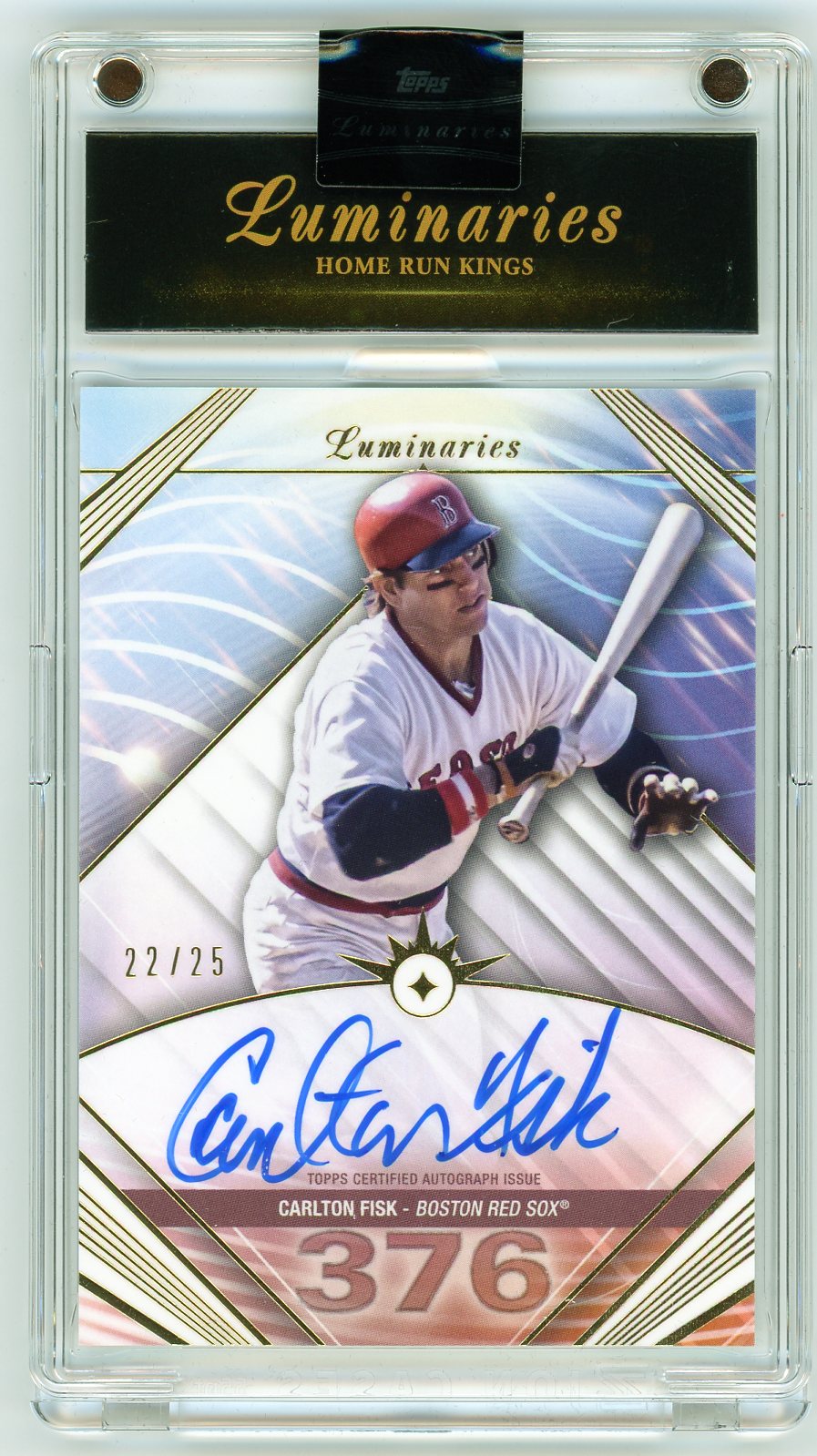 HL-P04 2024 Topps Luminaries Home Run Kings Carlton Fisk #HRK-CF /25 Auto