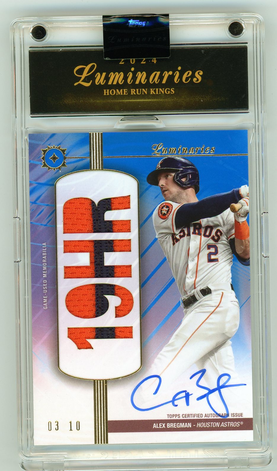 HL-P04 2024 Topps Luminaries Home Run Kings Alex Bregman #HRKAR-ABR /10 Auto