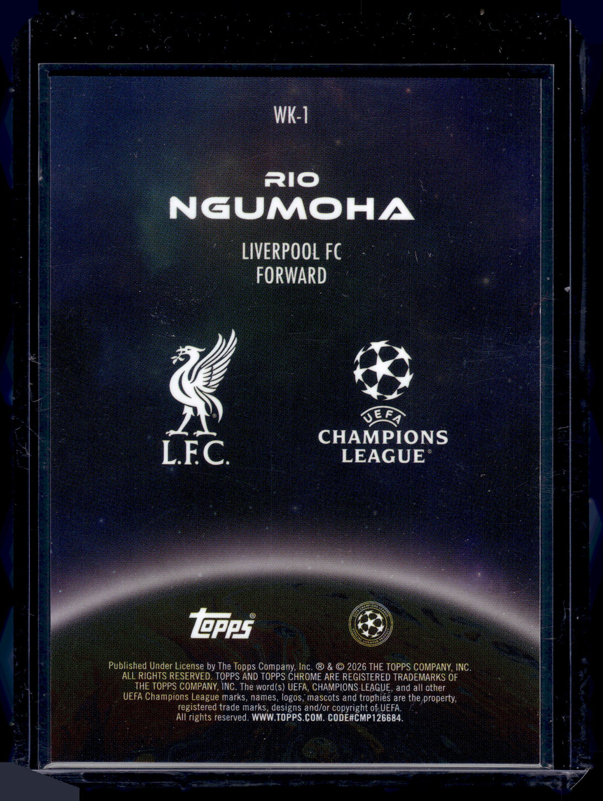 HL-P01 2025-26 Topps Chrome Wonderkids Rio Ngumoha #WK-1 RC