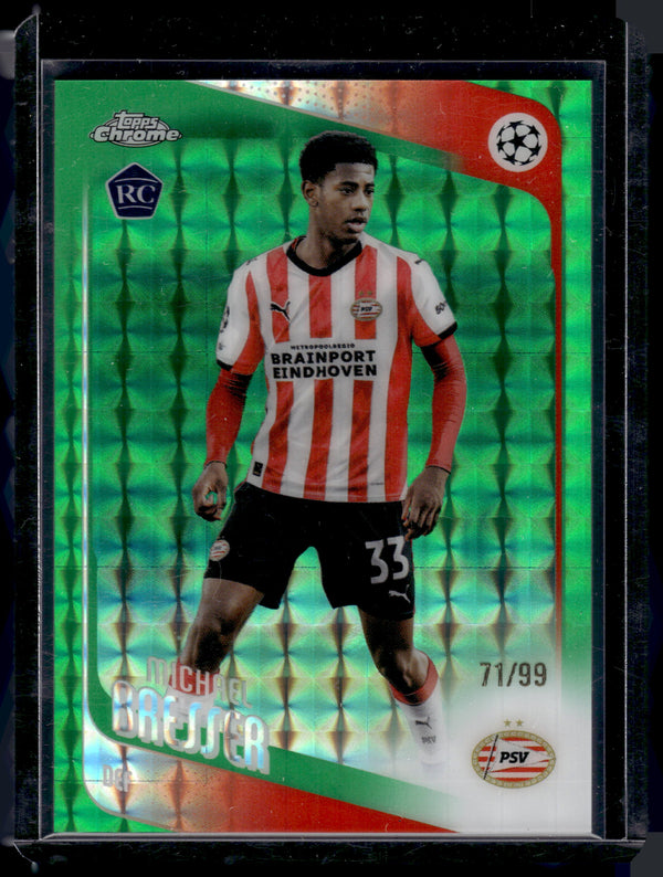 2026 Topps Chrome Michael Bresser #146 Green Geometric /99 RC