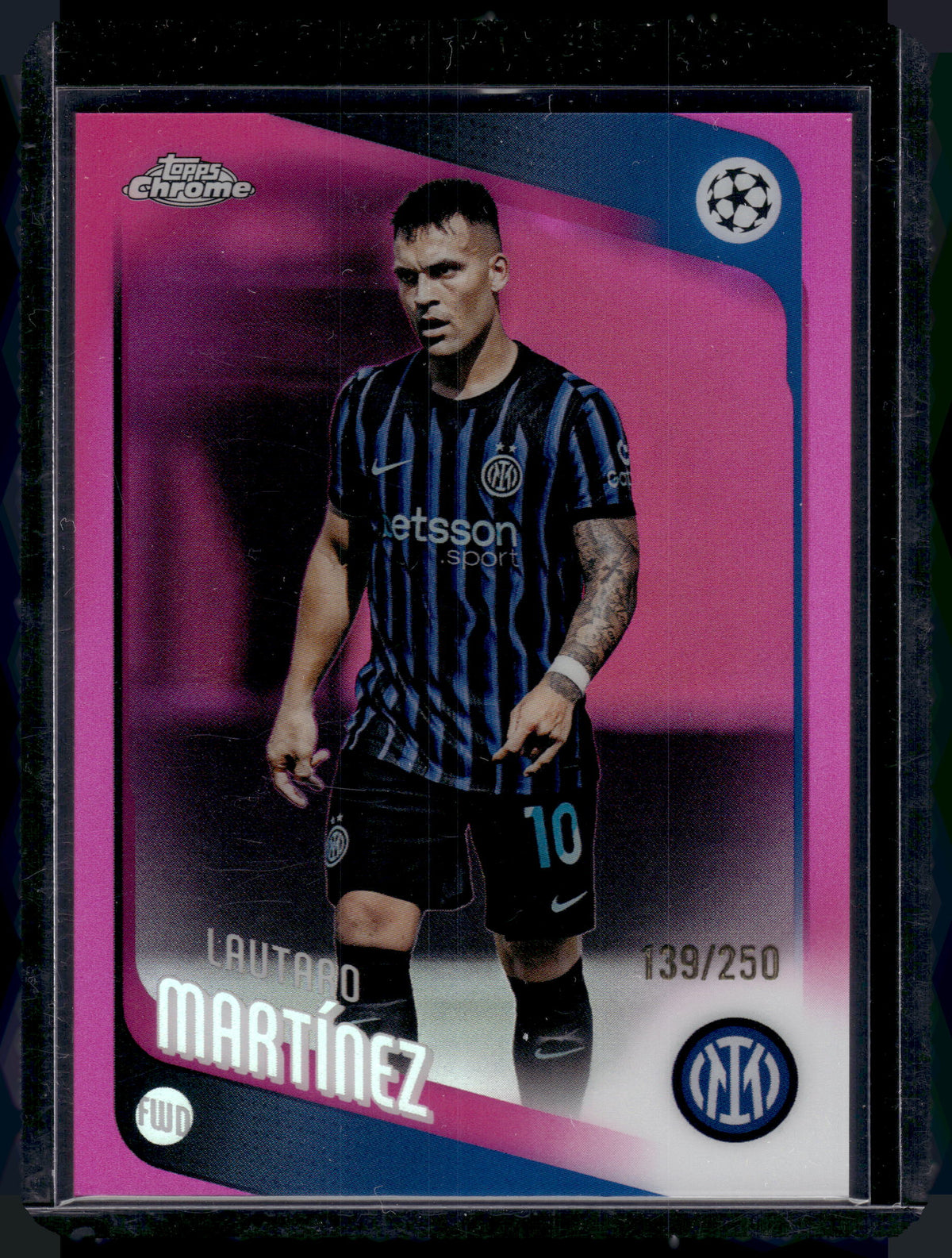 HL-P01 2026 Topps Chrome UEFA Champions League Lautaro Martínez #156 Pink /250