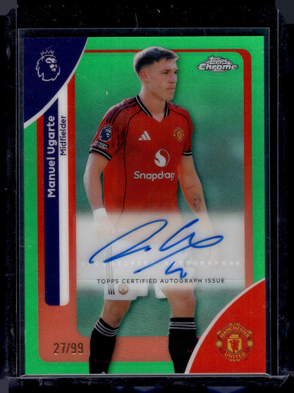 2026 Topps Premier League Manuel Ugarte #CA-MU Green Refractor /99 Auto