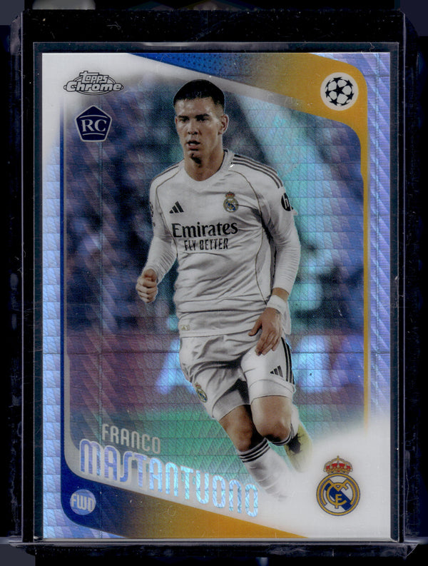2026 Topps Chrome UEFA Champions League Franco Mastantuono #172 Prism RC