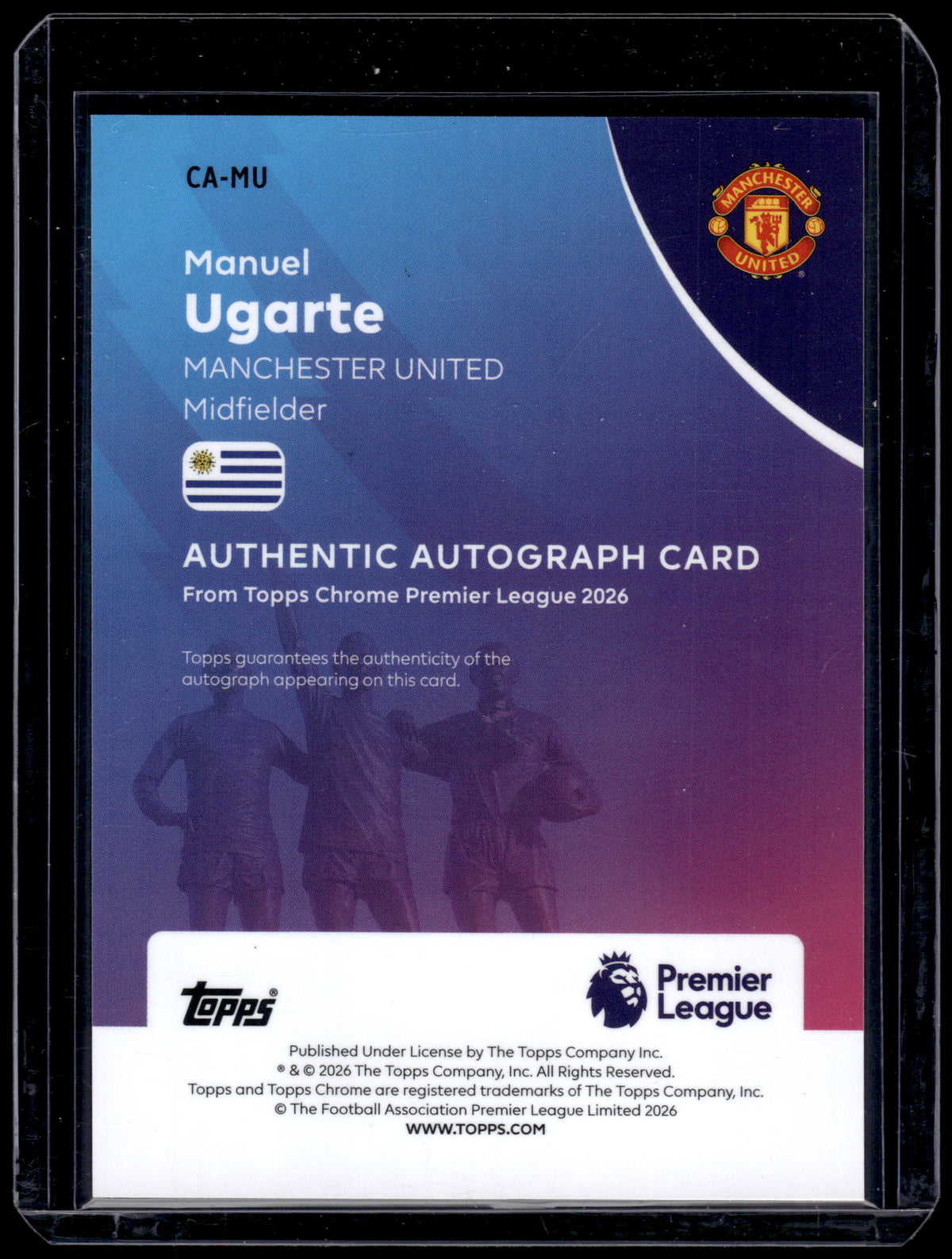 HL-P01 2026 Topps Chrome Premier League Manuel Ugarte #CA-MU Purple /75 Auto