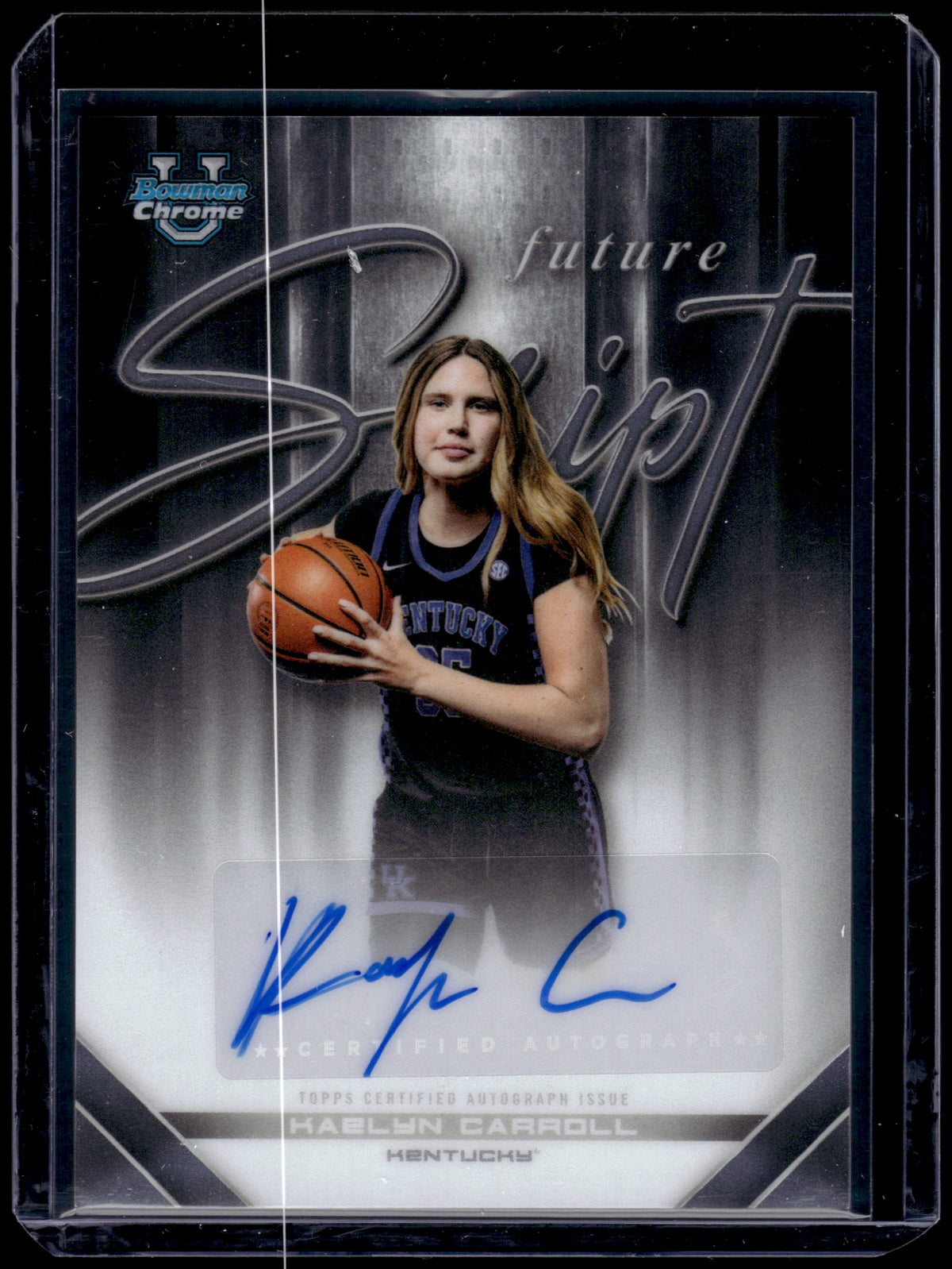 HL-P01 2025 Bowman Chrome U Future Script Kaelyn Carroll Base Auto #FS-KC