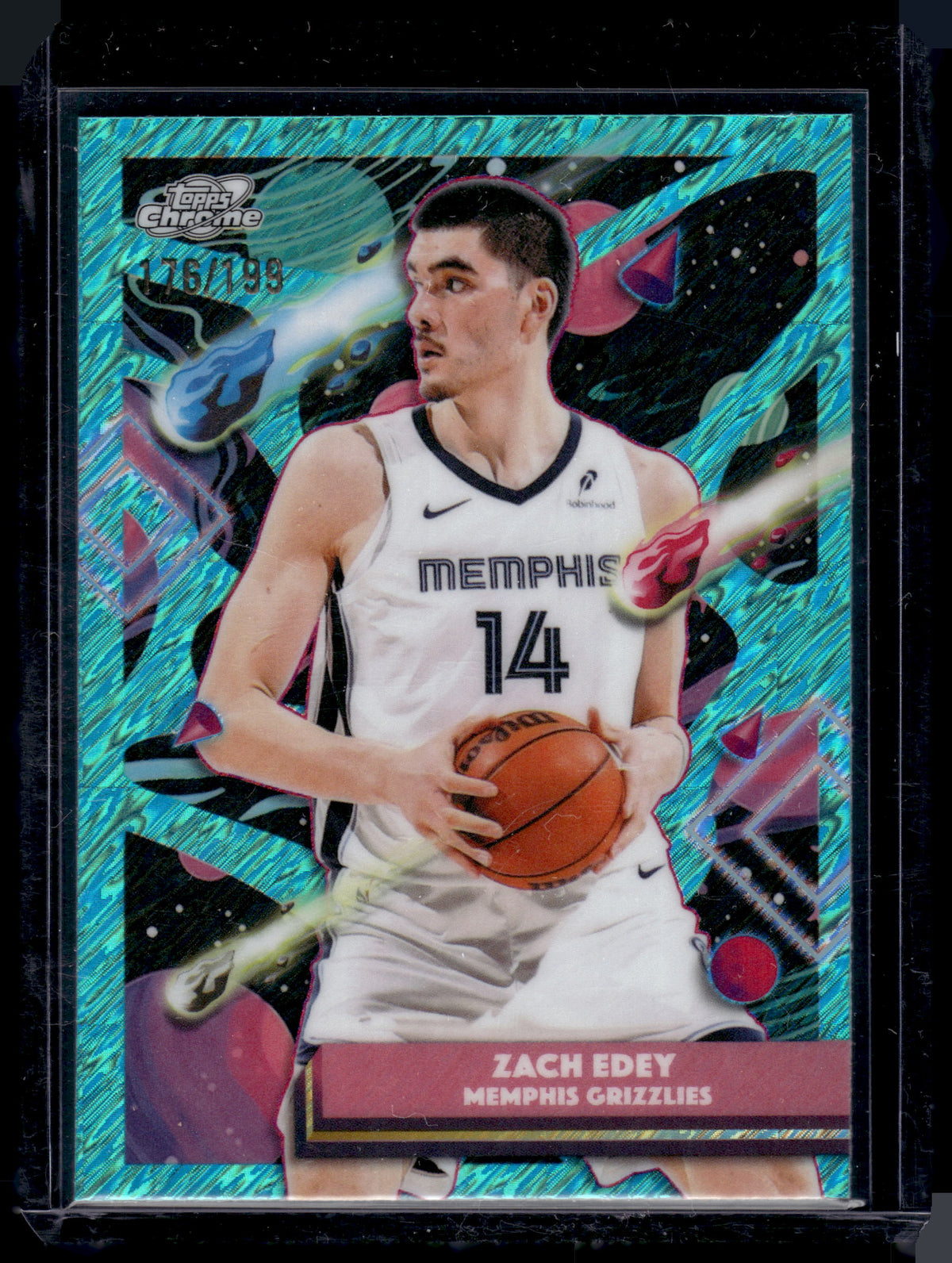 HL-P01 2026 Topps Chrome Basketball Zach Edey #173 Aqua Equinox Refractor /199
