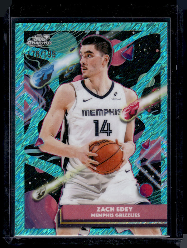 2026 Topps Chrome Basketball Zach Edey #173 Aqua Equinox Refractor /199