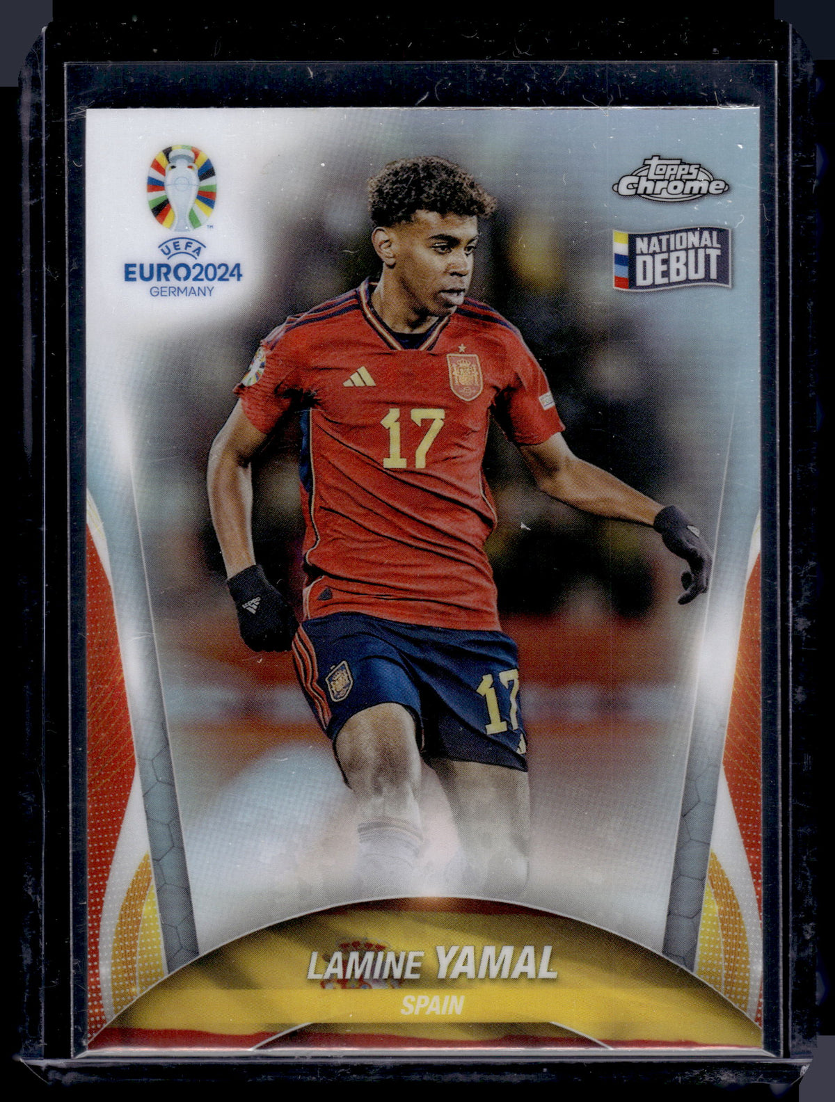 HL-P05 2024 Topps Chrome UEFA Euro National Debut Lamine Yamal #17 Refractor