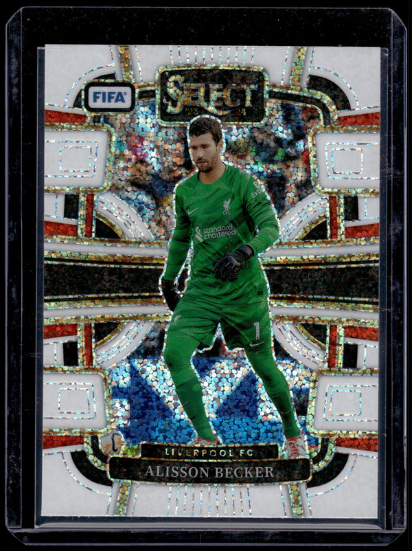 2024 Panini Select FIFA Terrace Prizm Alisson Becker #10 White Sparkle