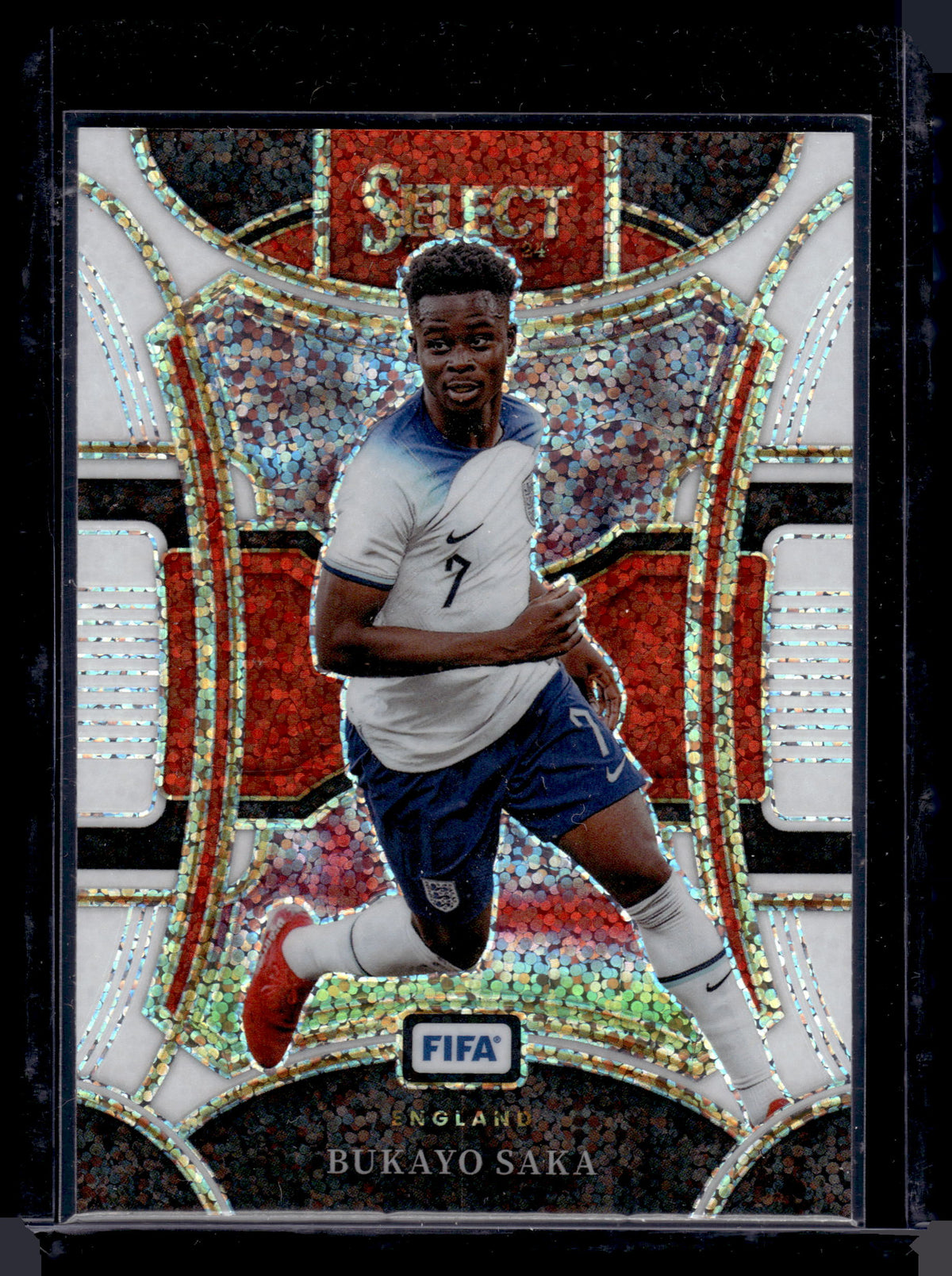 HL-P05 2024 Panini Select FIFA Soccer Mezzanine Bukayo Saka #179 White Sparkle