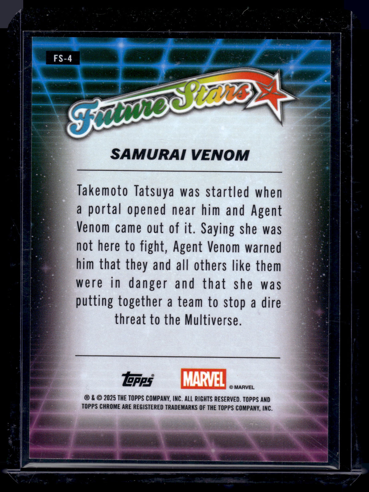 2025 Topps Chrome Marvel Future Star Samurai Venom Insert #FS-4 Refractor