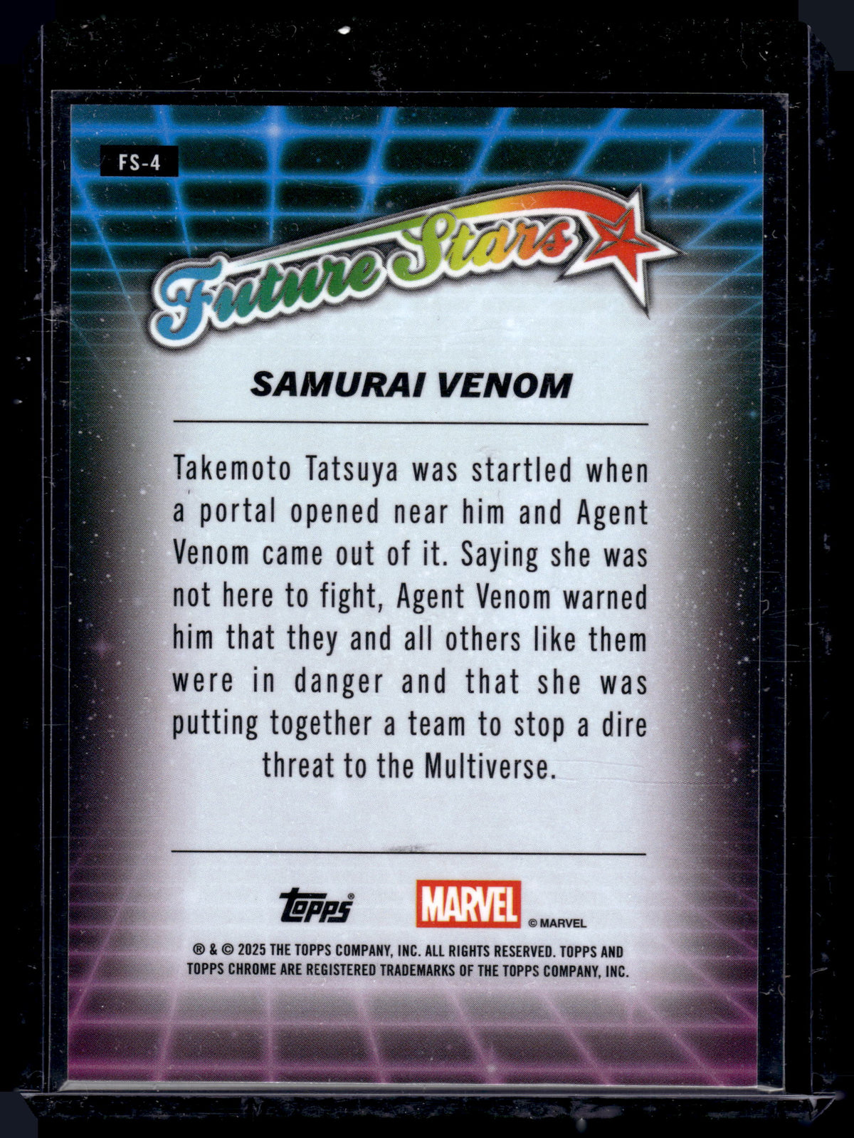2025 Topps Chrome Marvel Future Star Samurai Venom Insert #FS-4 Refractor