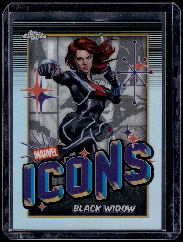2025 Topps Chrome Marvel Icons Black Widow Insert #MI-6 Refractor