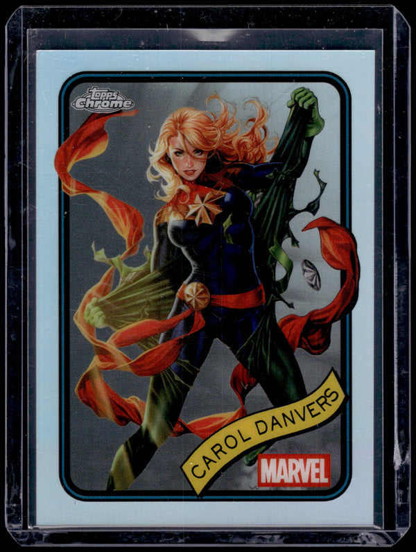 2025 Topps Chrome Anniversary Marvel Carol Danvers #172 Refractor