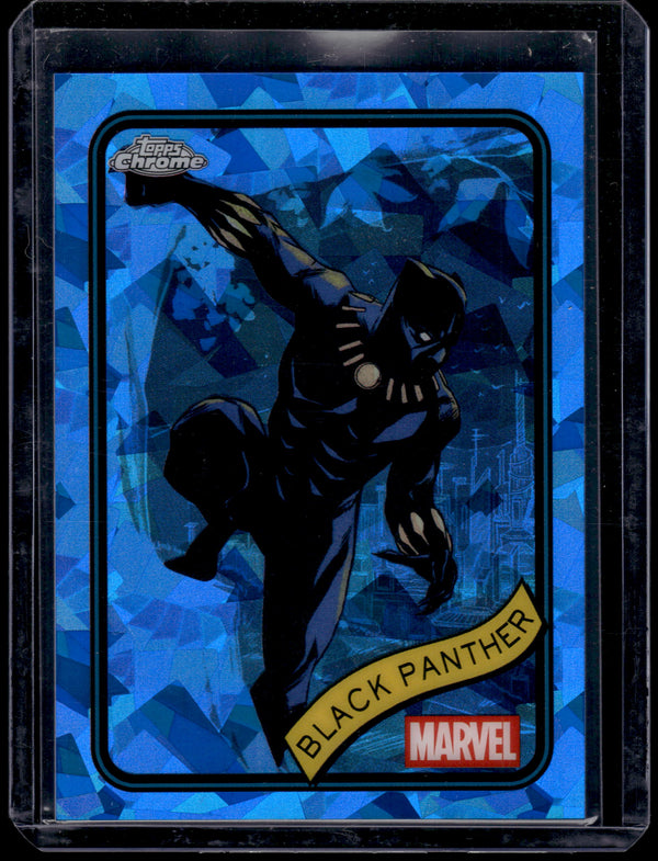2025 Topps Chrome Marvel Black Panther #136 Blue Sapphire Refractor