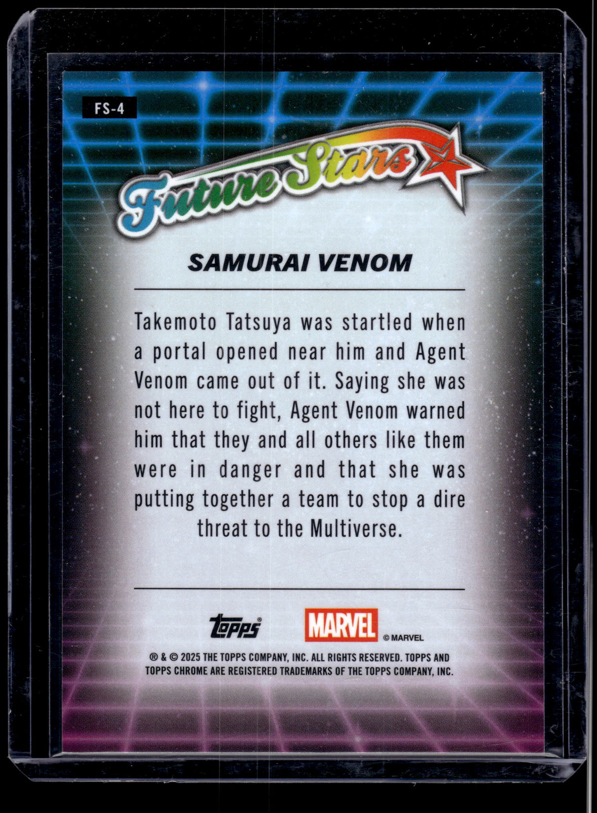 2025 Topps Chrome Marvel Future Stars Samurai Venom Insert #FS-4