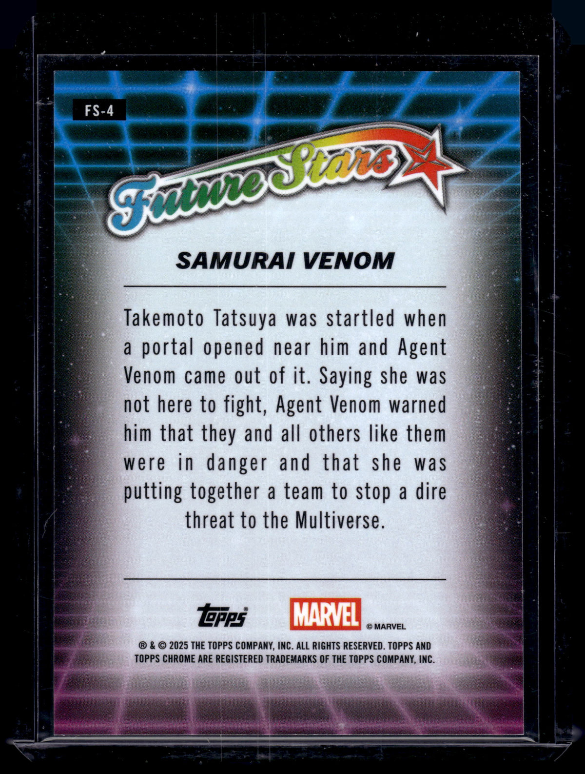 2025 Topps Chrome Marvel Future Stars Samurai Venom Insert #FS-4