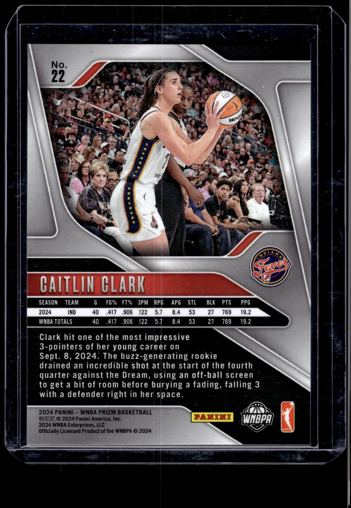 HL-P05 2024 Panini Prizm Caitlin Clark #22 RC