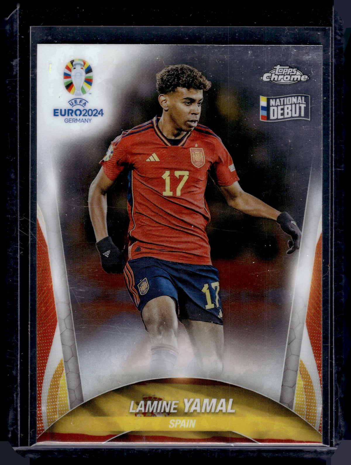 HL-P05 2024 Topps Chrome UEFA Euro National Debut Lamine Yamal #17