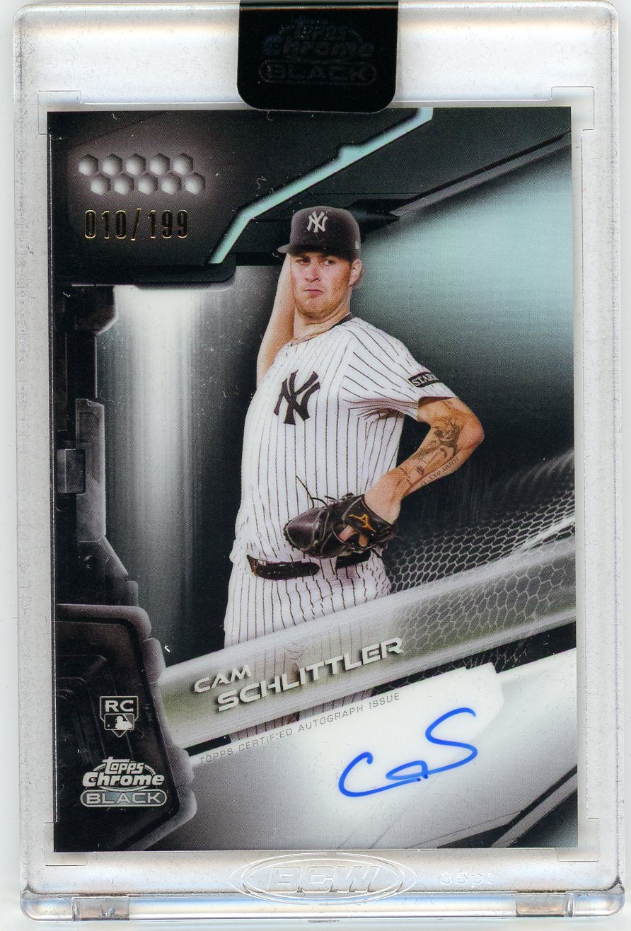 HL-INV 2026 Topps Chrome Black Cam Schlittler #CBA-SC Refractor /199 RC