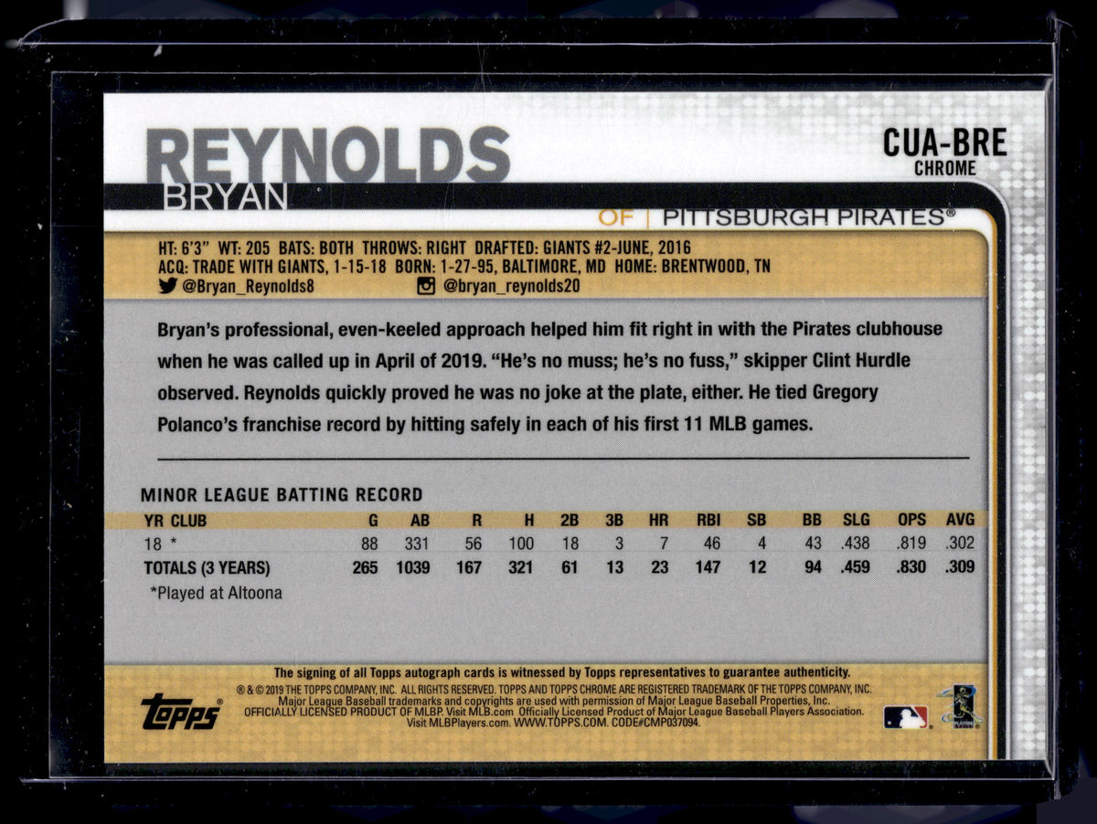 HL-P03 2019 Topps Chrome Update Target Bryan Reynolds #CUA-BRE Auto RC