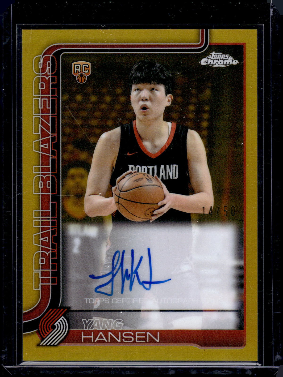 HL-P03 2025 Topps Chrome Yang Hansen #TCAR-YH Gold /50 Auto RC