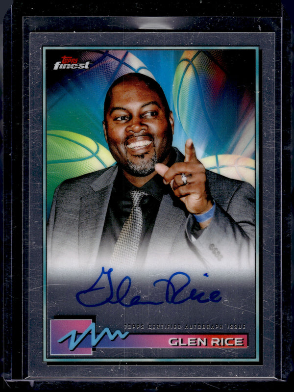 2021 Topps Finest Glen Rice #FA-GR Refractor Auto