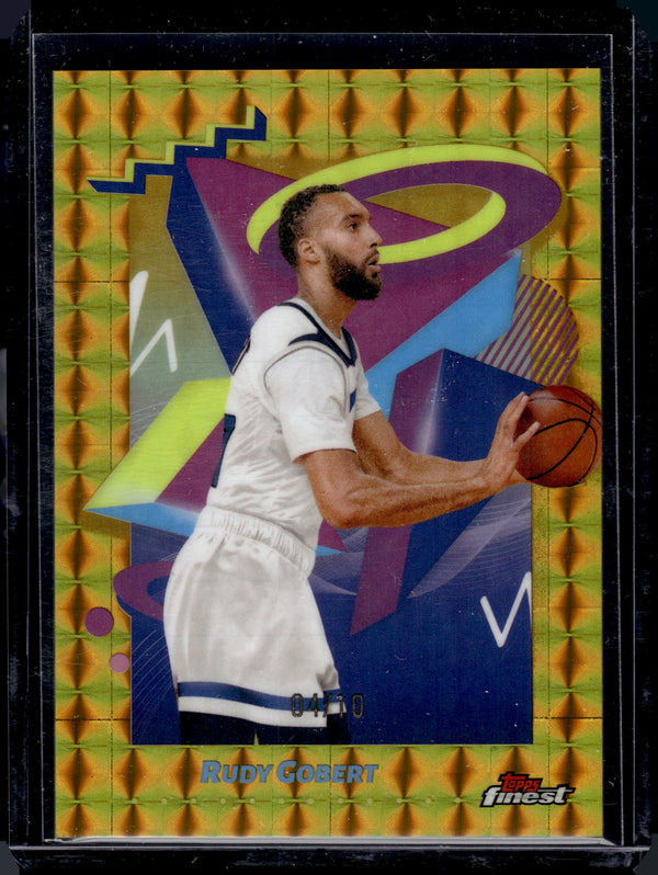 2025 Topps Finest Rudy Gobert #255 Gold Geometric /10