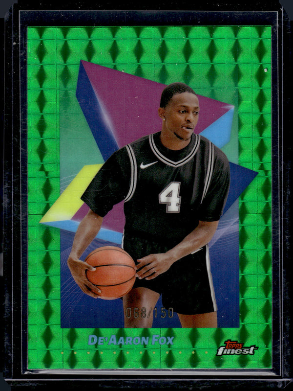 2025 Topps Finest De'Aaron Fox #80 Green Geometric /150