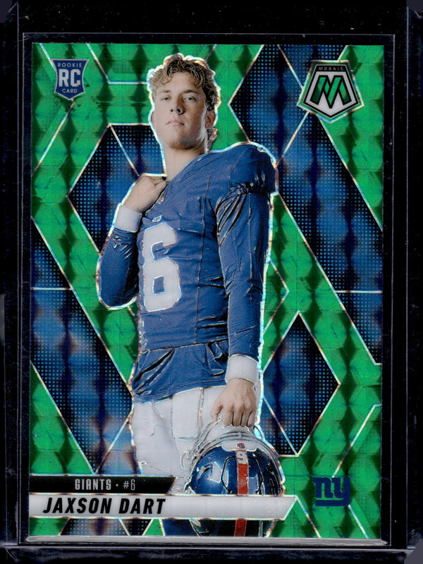 2025 Panini Mosaic Football Jaxson Dart #288 Blue Green Mosaic RC