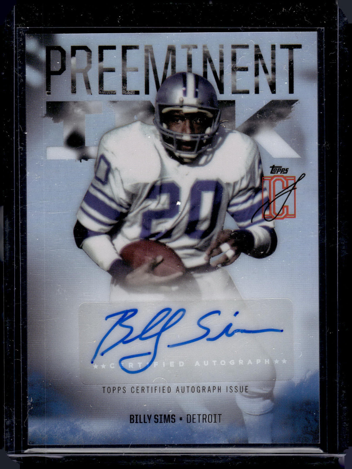 HL-P03 2025 Topps Signature Class Preeminent Ink Billy Sims #PI-BS Auto