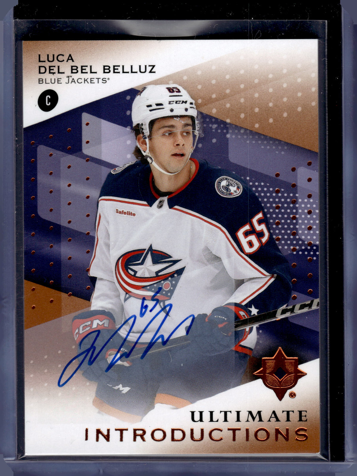 HL-P03 2024 Upper Deck Ultimate Introductions Luca Del Bel Belluz #UI-LD Auto