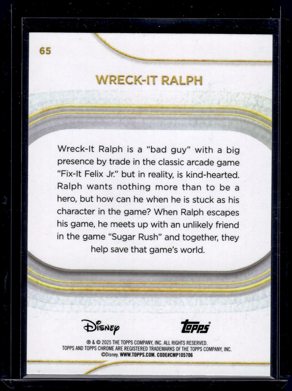 HL-P03 2025 Topps Chrome Disney Wreck-It Ralph Green /99 #65