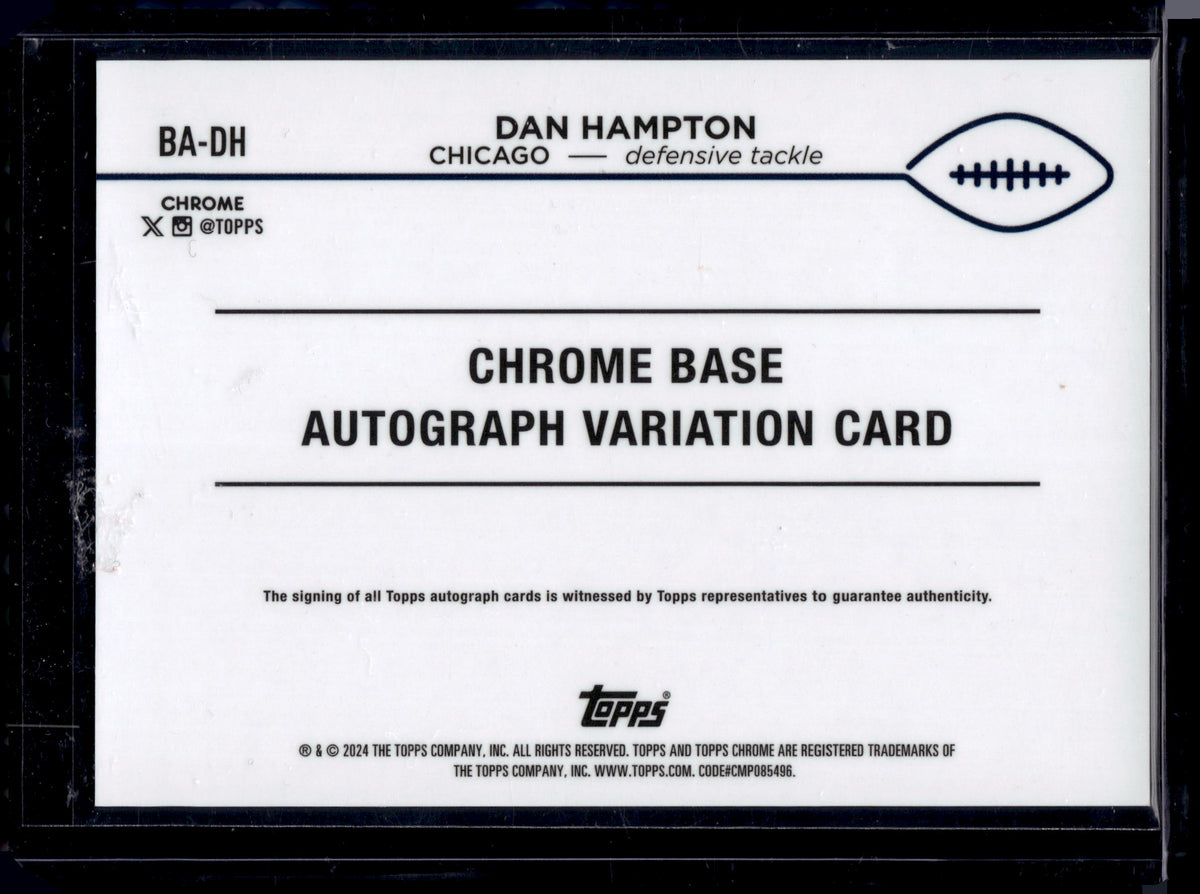 HL-P05 2024 Topps Chrome Dan Hampton #BA-DH Blue Refractor /150 Auto