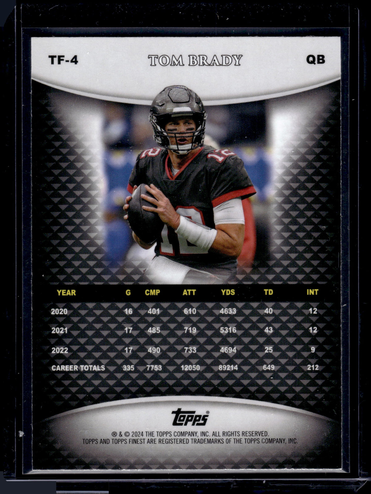HL-P05 2024 Topps Team Finest Tom Brady #TF-4 X-Fractor