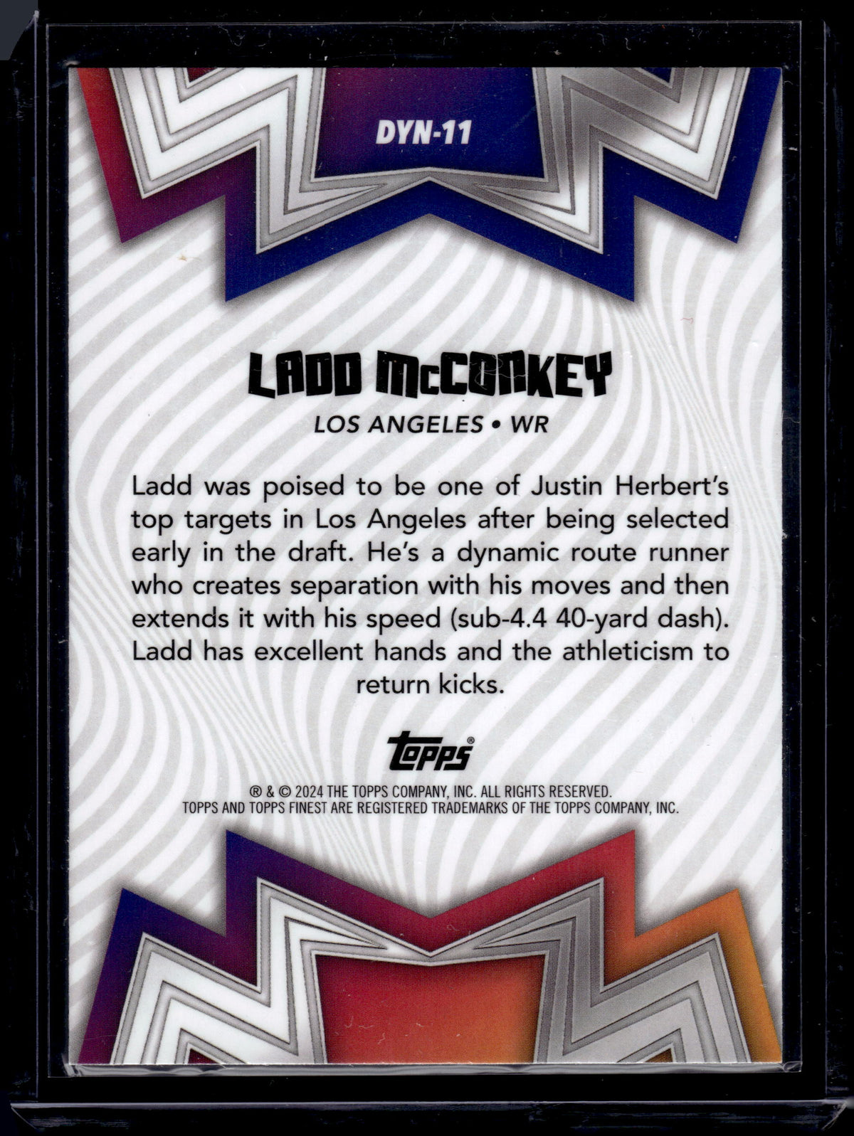 HL-P05 2024 Topps Finest Dynamos Ladd McConkey #DYN-11 RC