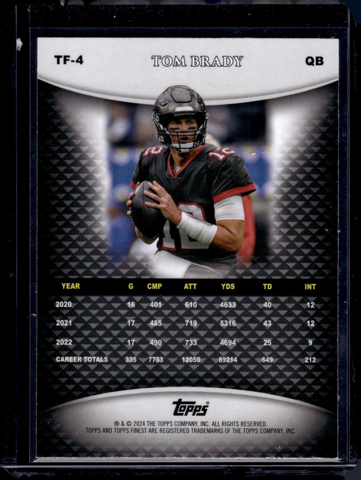 HL-P05 2024 Topps Team Finest Tom Brady #TF-4 X-Fractor