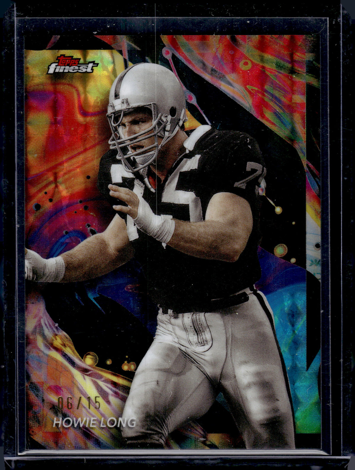 HL-P05 2024 Topps Finest Howie Long #143 Oil Spill Geometric /15