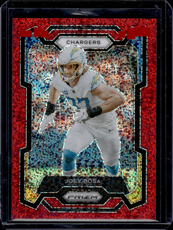 2023 Panini Prizm Joey Bosa #157 Red Sparkle