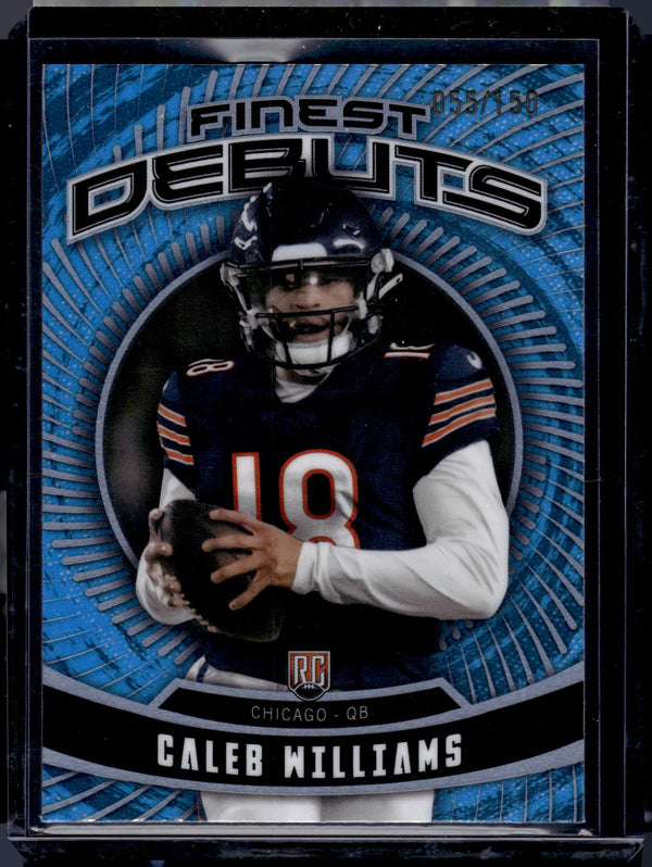 2024 Topps Finest Debuts Caleb Williams #D-2 Sky Blue Refractor /150 RC