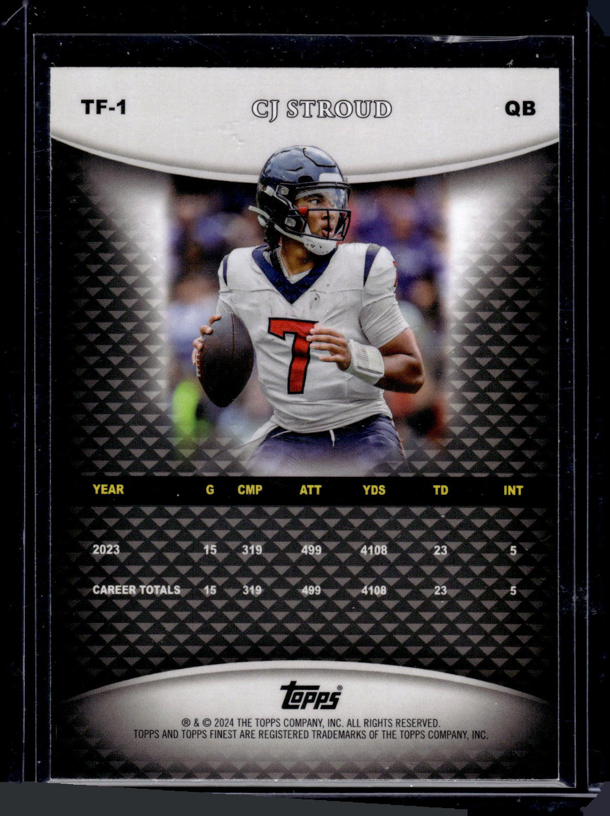 2024 Topps Team Finest C.J. Stroud #TF-1 Purple Refractor /125