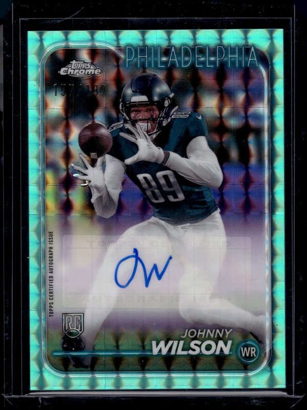 2024 Topps Chrome Johnny Wilson #RA-JWI Aqua Geometric /199 Auto RC