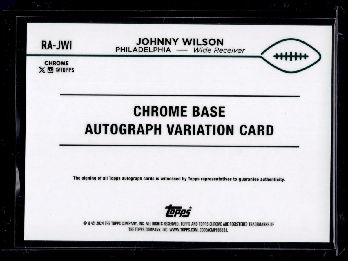 2024 Topps Chrome Johnny Wilson #RA-JWI Aqua Geometric /199 Auto RC