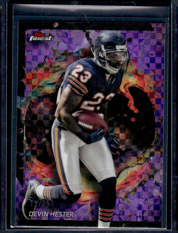 2024 Topps Finest Devin Hester #297 Purple Checkerboard /75