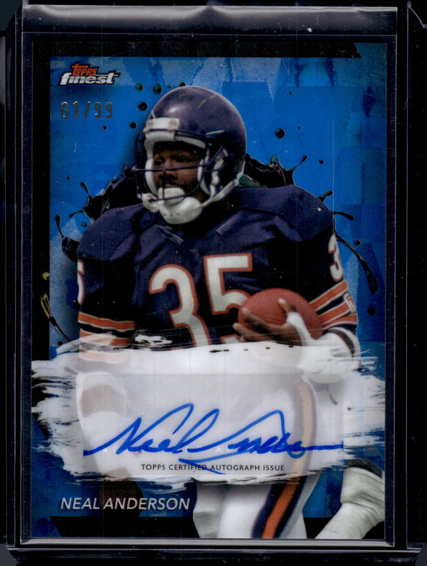 2024 Topps Finest Neal Anderson #FA-NA Blue /99 Auto