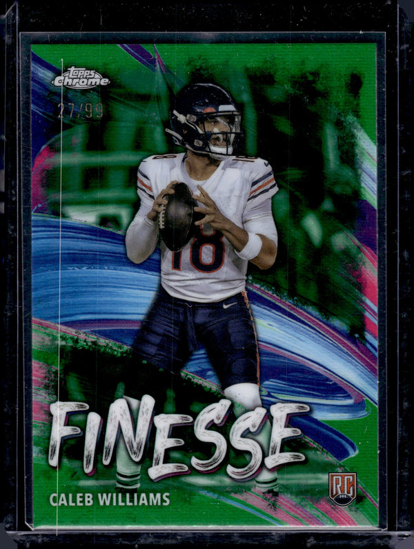 2024 Topps Chrome Finesse Caleb Williams #F-1 Green Refractor /99 RC