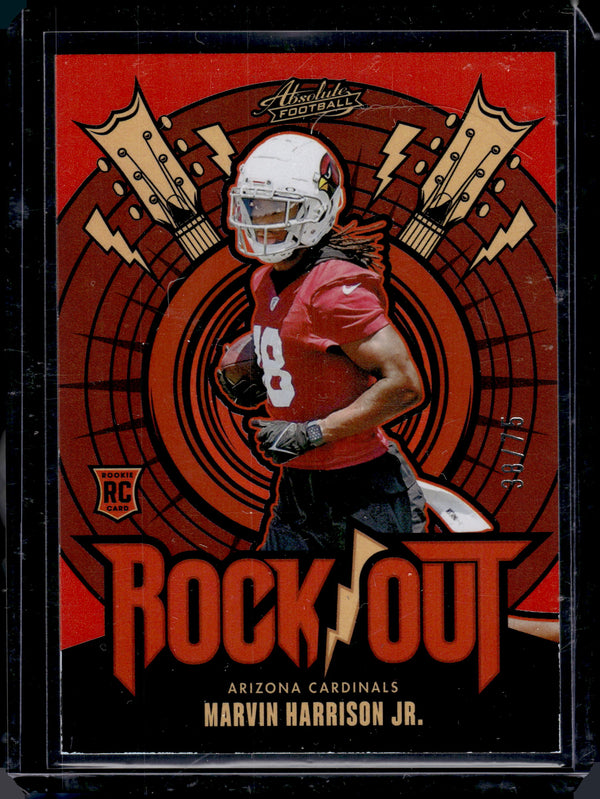2024 Panini Absolute Rock Out Marvin Harrison Jr. #RO-MHJ Orange /75 RC