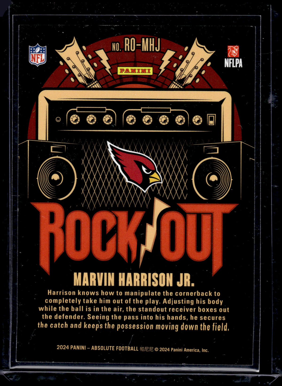 HL-P05 2024 Panini Absolute Rock Out Marvin Harrison Jr. #RO-MHJ Orange /75 RC