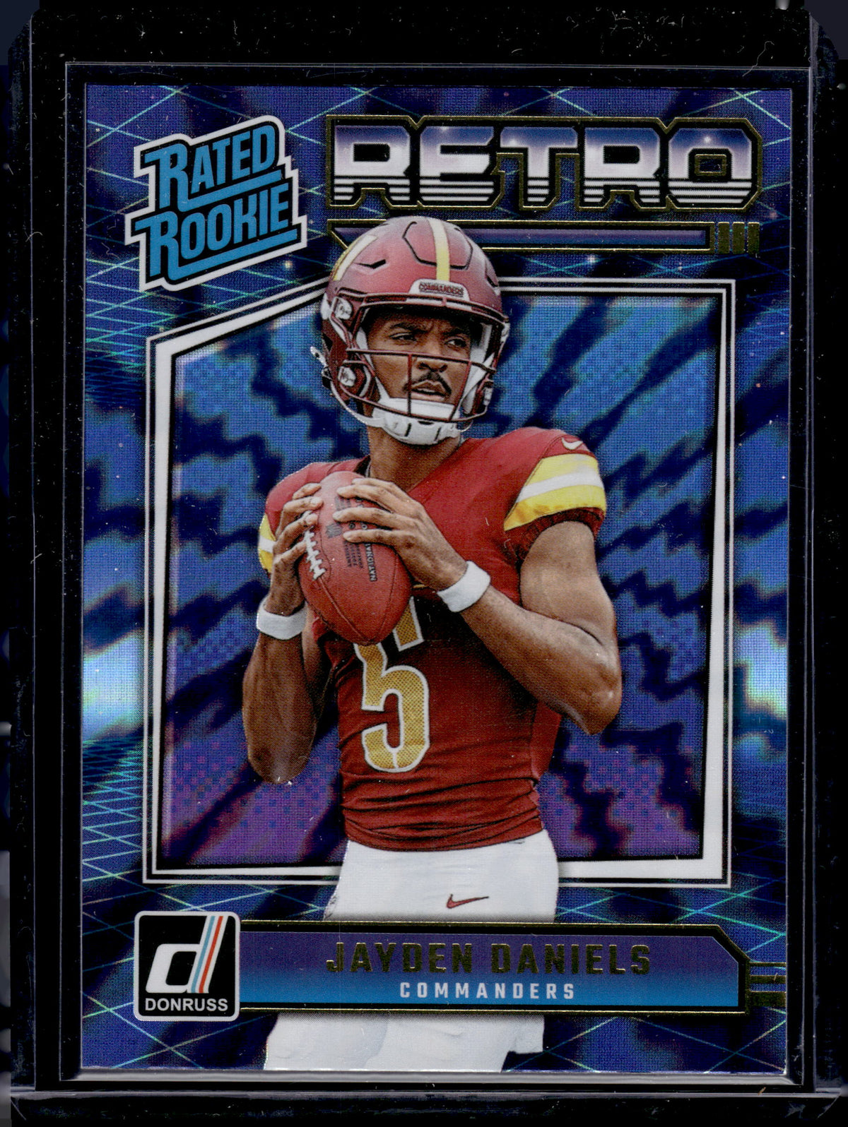 HL-P05 2024 Panini Donruss Retro Rated Rookie Jayden Daniels #11 Blue Shock
