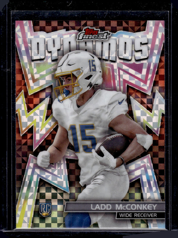 2024 Topps Finest Dynamos Ladd McConkey #DYN-11 X-Fractor RC